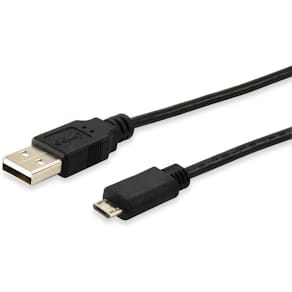 USB-Kabel EQUIP 2.0, Typ A Stecker auf Micro-B Stecker, 1 m, schw