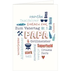 Grußkarte Noname, Vatertag, bunt, inkl. Briefumschlag
