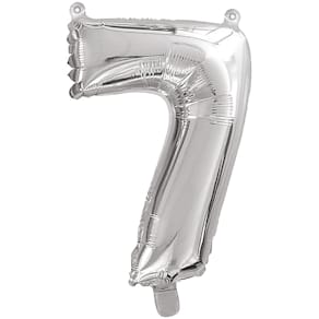 Folienballon TIB Zahl 7, silber, 43 cm