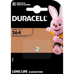 Knoopcel Duracell 364, blister van 1 stuk