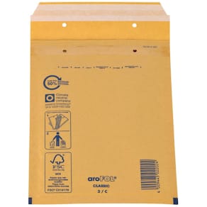 Luftpolstertasche AROFOL Gr.3/C, braun, 170x225 mm, 10 Stück