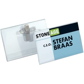 Namensschild Durable, 5 St., transparent