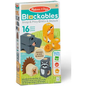 Holzbaustein-Set Melissa & Doug Blockables Waldtierfreunde Set