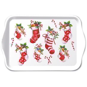 Tablett AMBIENTE Weihnachtsstrümpfe, 13x21 cm