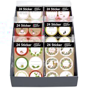 Weihnachtsetikett BRAUN + COMPANY DIY, sortiert, bunt