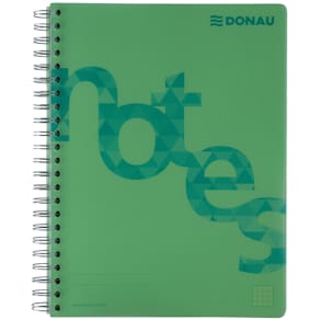 Collegeblock DONAU PP Cover, A4, kariert, grün
