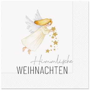 Zelltuchserviette FÜR DICH, Weihnachten, 33 x 33 cm, Engel