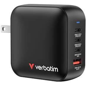 VERBATIM Mini GaN Charger 100W 4 Port US/EU/UK ADP