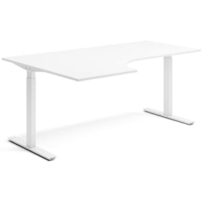 Skrivbord el vänster 80x180 cm Vit/Vit
