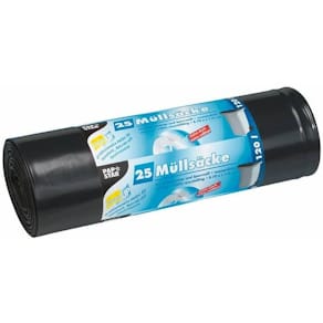 Müllsack PAPSTAR, 25 St., 70 x 110 cm, schwarz