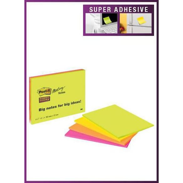 Notatblokk POST-IT SSN 203x152 Neon(4)