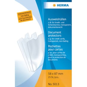 Ausweishülle HERMA, 58 x 87 mm, transparent