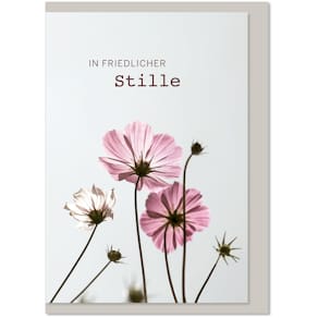 Trauerkarte KOMMA³, bunt, mit Umschlag