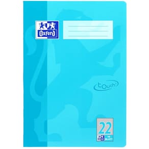 Schulheft Oxford Touch L22, A4, 16 Blatt, kariert, hellblau