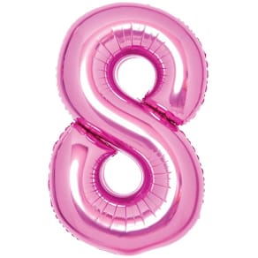 Folienballon Amscan Zahl 8, pink