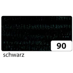 Chenilledraht Folia, 8 mm, 50 cm, schwarz, 10 Stück