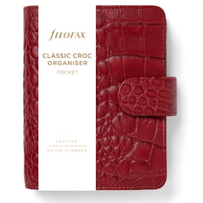 Filofax Classic Croc Pocket Systemkalender Cherry