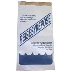 Reisesykepose m/trykk hvit (1000)