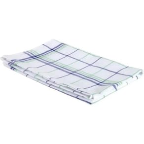Handdoek Christelle, 50x70 cm, geruit, groen/blauw, pak 6 stuks