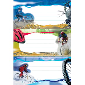 Buchetikett HERMA Mountainbike, 3 Blatt, sortiert