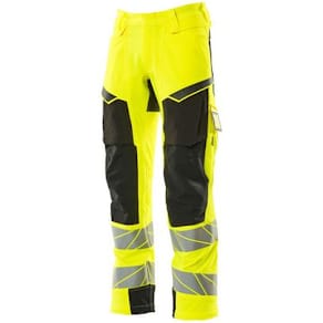 Varselbyxor kl 2 stretch gu/sv 90c49