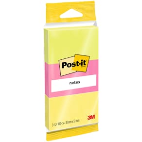 Haftnotizblock Post-it Notes Neon, 51 x 38 mm, neonfarben