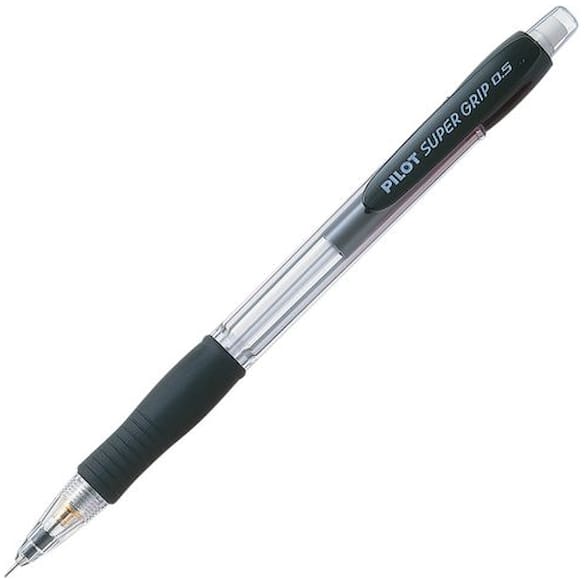 Trykkblyant PILOT Supergrip 05mm sort 12st