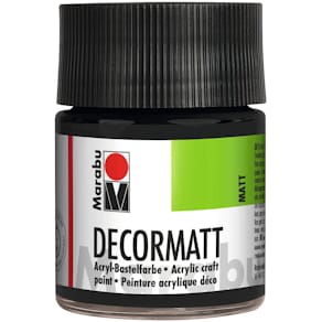 Acrylfarbe Marabu Decormatt, schwarz, 50 ml