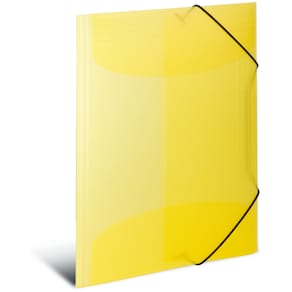 Herma 3-klap elastikmappe PP A3 transp gul