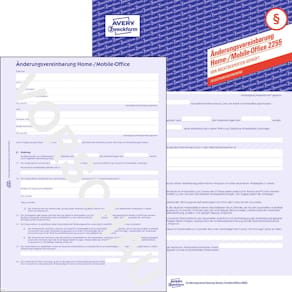 Vertragsvorlage Avery Zweckform 2255, Home- und Mobile-Office, A4