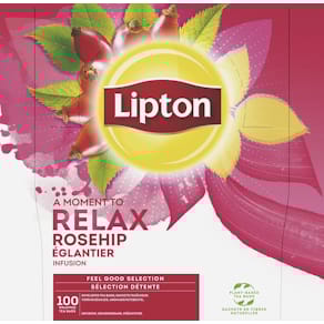 Thee Lipton Rozebottel Infusion, doos van 100 zakjes