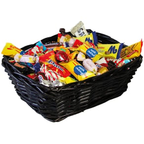 Godis Presentkorg svart inslaget 1,5kg