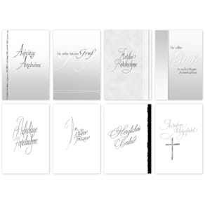 Trauerkarten SKORPION, sortiert, 8 Motive, 11,5 x 17,5 cm