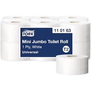 Toalettpapper TORK Mini Jumbo Advanced T2, 1-lag, 12/FP