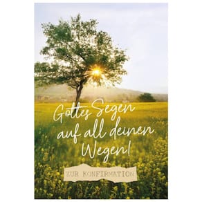 Konfirmationskarte Noname, geprägt, bunt, mit Umschlag