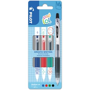 Gelkugelschreiber Pilot Pop'lol, 4er-Set, 0,7 mm, Classic