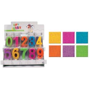 Geburtstagskerze TRENDHAUS Zahlen 0–9, sortiert, 9,5 cm