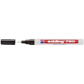 Lakmarker edding 780 0,8 mm rund spids, sort, 10 stk