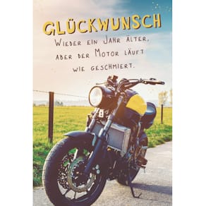 Geburtstagskarte Motorrad