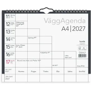 Väggkalender Väggagenda 2027 A4