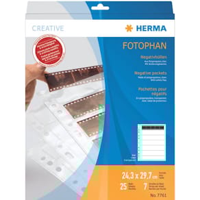 Negativhüllen HERMA, 7x5, klar, 25 Stück
