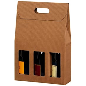 Gaveæske til vin, udvendig dim: 270 x 90 x 410 mm, indre dim: