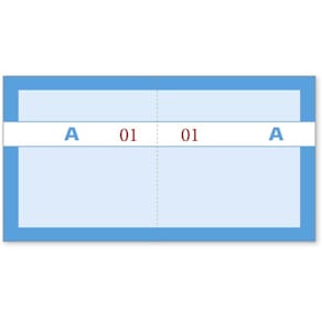Kuponbog Mayland blå 130x70 mm, 100 blade