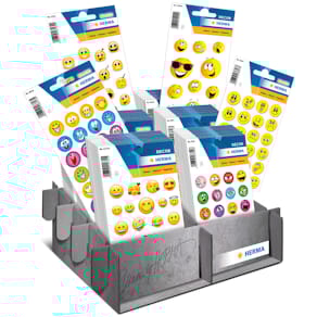 Schmucketikett HERMA Happy Faces sortiert, bunt