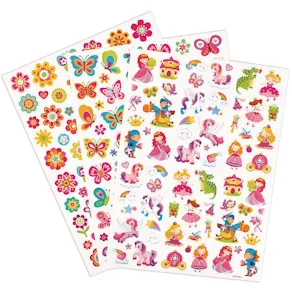Stickers sagor, fjärilar och blommor