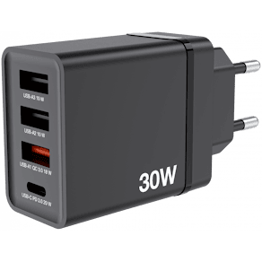 VERBATIM CHR-30EU1 4-port USB Charger Black EU