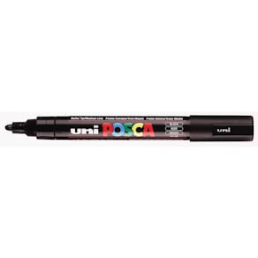 Paintmarker Uni POSCA PC-5M, 1,8-2,5 mm, zwart
