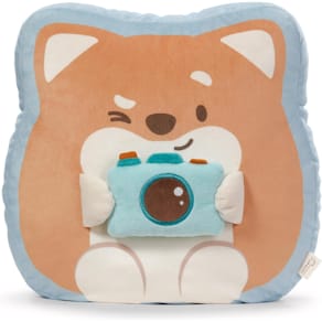 Plüschkissen NICI mymochi Hund Hiro mit Kamera, bunt, 33 x 35 x