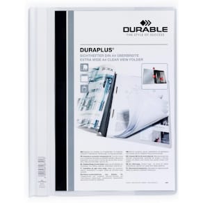 Snelhechtmap Durable Duraplus, personaliseerbaar, wit