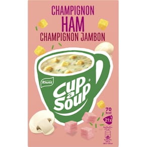 Instantsoep Knorr Cup-a-Soup champignon & ham pak van 21 zakjes
